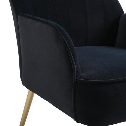 Rootz 2 Piece Velvet Leisure Seats - Lounge Chairs - Relaxation Chairs - Ergonomic Comfort - 64L x 72.8W x 77.9H cm