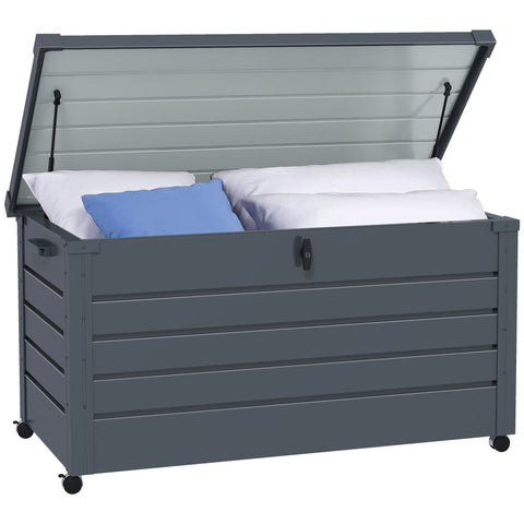 Rootz Outer Bearing Box - Storage Chest - Deck Box - Weatherproof & Lockable - Galvanized Steel - 120x62x66 cm