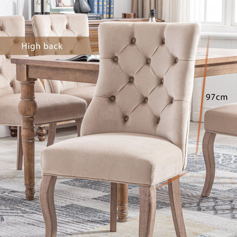 Rootz High Back Dining Chair - Modern Seating - Upholstered Chair - Exceptional Comfort - 51L x 47W x 97H cm