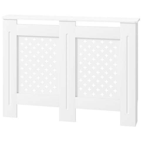 Rootz Radiator Cladding - Cover - Lattice Design - Enhances Home Decor - 112b x 19t x 81.5h cm White