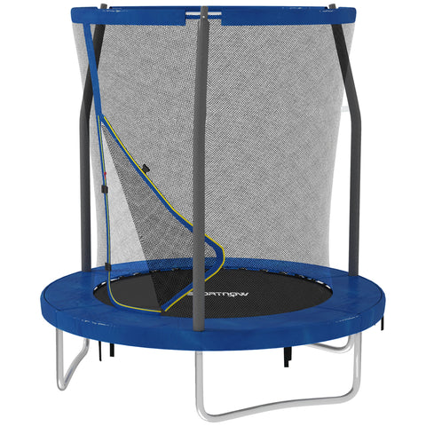 Rootz Children's Trampoline - Garden Trampoline - Kids Bouncer - Safety Net Included - Ø 183 x 200 cm - Blue - Enhances Outdoor Fun