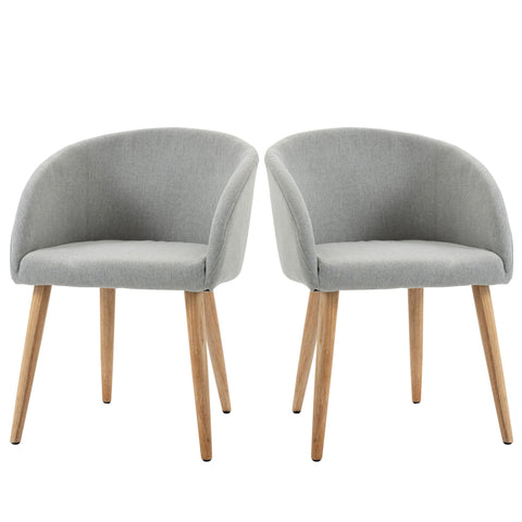 Rootz 2 Dining Room Chairs Set - Kitchen Chairs - Scandinavian Style - Ergonomic Comfort - 55cm x 56cm x 74cm