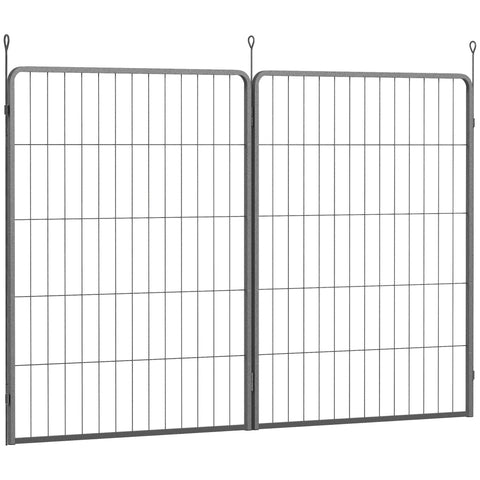 Rootz 2 Set Expansion for Puppy Enclosures - Dog Fence Panels - Pet Playground - Robust Steel - 80cm x 100cm x 1.5cm