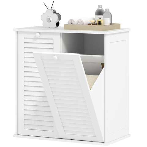 Rootz Washing Cabinet - Laundry Organizer - Sorting Unit - Stylish & Durable MDF - 70 x 38 x 73 cm - White