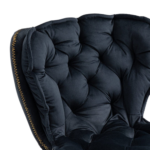 Rootz Swivel Bar Stools - Adjustable Chairs - Velvet Seating - Ergonomic Design - 55cm x 46cm x 92-112cm