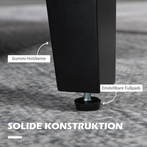 Rootz Single Armchair - Relaxation Armchair - Upholstered Armchair - Wooden Feet - Linen Look Fabric - 66 x 72 x 74 cm - Ergonomic Comfort