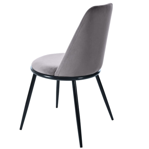 Rootz 2 Piece Set Dining Chairs - Velvet Upholstery - Ergonomic Chairs - Back Support - 50L x 48W x 88H cm