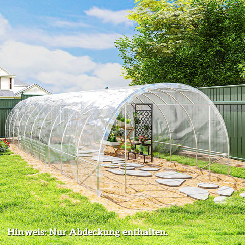 Rootz Greenhouse Cover - Plastic Tarpaulin - Plant Cover - UV-Resistant, Waterproof, Weatherproof - 6m x 10m