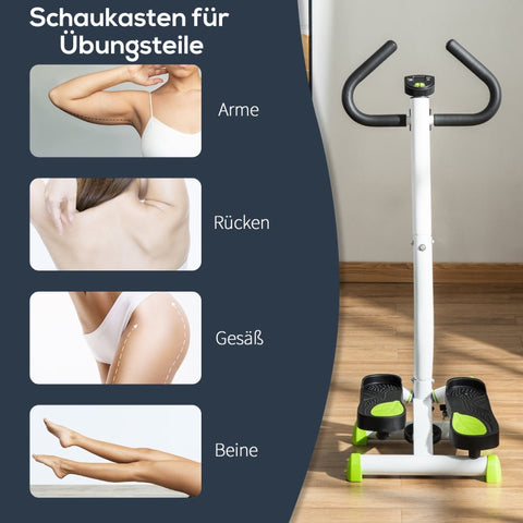 Rootz Stepper - Lower Body Workout Machine - Step Machine - Calories Burned Counter - Steel Frame - 55cm x 44cm x 108cm