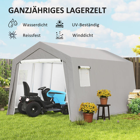 Rootz Device Tent House - Waterproof Storage Shelter - Weatherproof Shelter - UV Resistant - 300cm x 447cm x 255cm