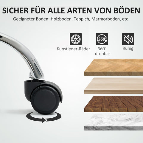 Rootz Office Chair - Swivel Chair - Rotatable Desk Chair - Adjustable & Rollable - 58cm x 58cm x 103-123cm