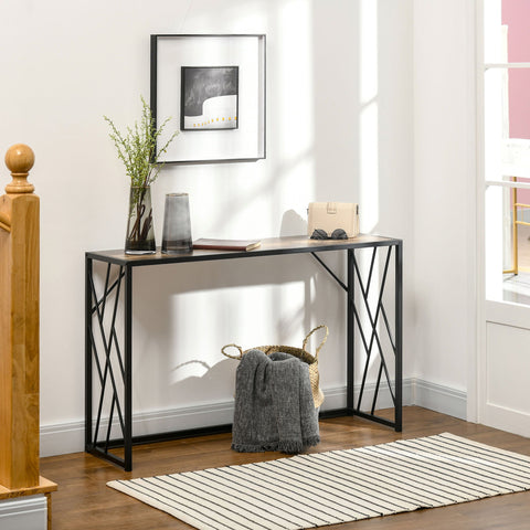 Rootz Console Table - Hallway Table - Industrial Design - Sturdy Metal Frame - 120cm x 35cm x 75cm