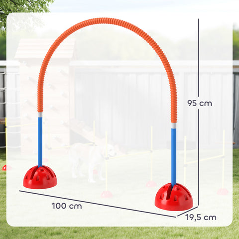 Rootz 4-Part Dog Agility Training Set - Dog Exercise Equipment - Training Gear - Adjustable Width - Portable with Carry Bag - 100x19.5x95cm
