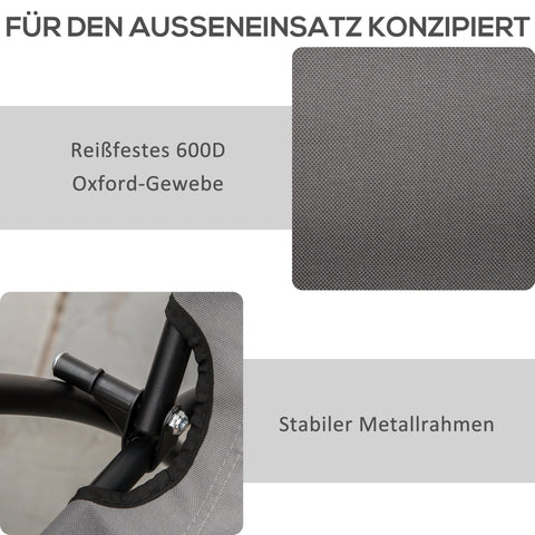 Rootz Camping Chair - Folding Chair - Portable Seat - Adjustable Backrest - Grey Oxford Fabric - 65x65x94cm