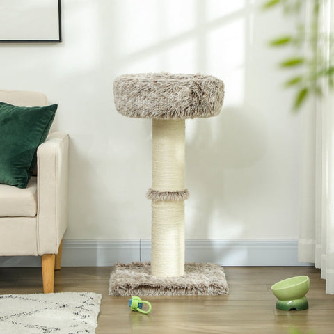 Rootz Cat Tree - Cat Tower - Scratching Post - Soft Plush Bed - 45cm x 45cm x 87cm