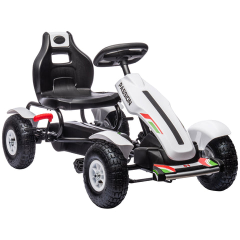 Rootz Pedal Go-Kart - Children's Ride-On Car - Kids Racer - Adjustable Seat - Handbrake - 121cm x 58cm x 61cm
