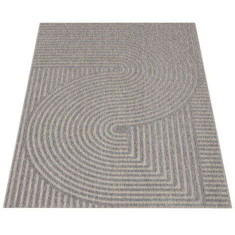 Indoor & Outdoor Rug – Durable, Weather-Resistant, Soft 3D Geometric Pattern