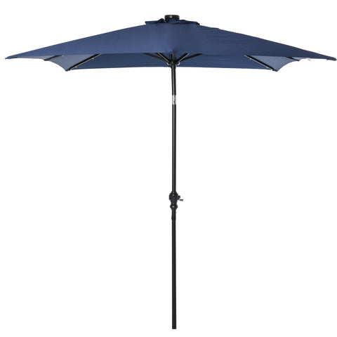 Rootz Garden Parasol - Sunshield - Tiltable LED Sunshade - Optimal Sun Protection - 268L x 205W x 248H cm