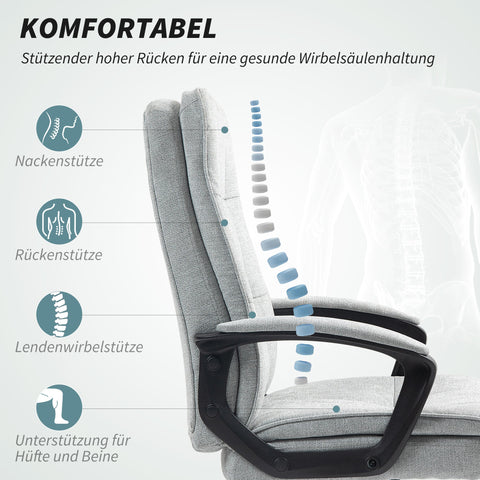 Rootz Office Chair - Desk Chair - Ergonomic Seating - Breathable Fabric - 63cm x 70cm x 102-112cm