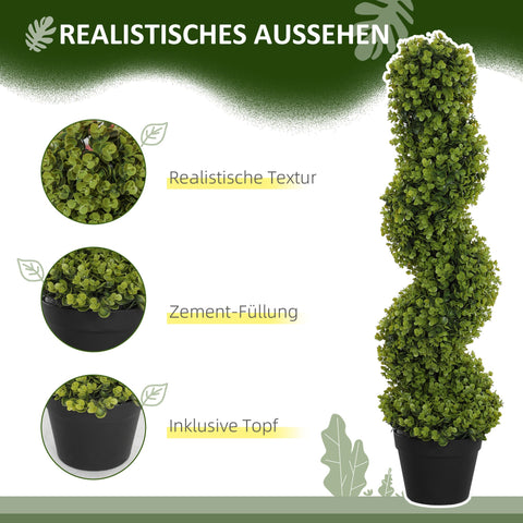 Rootz Set of 2 Decorative Artificial Plants - Fake Plants - Faux Plants - UV Resistant - 90cm