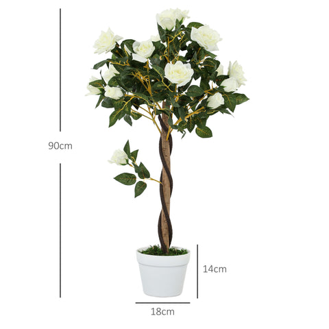 Rootz Artificial Tree - Art Plant - Fake Plant - Low Maintenance - Ø18 x 90H cm