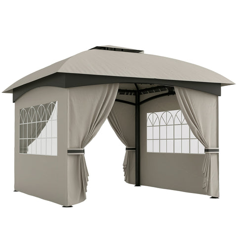 Rootz Garden Gazebo Beer Tent - Outdoor Shelter - Patio Canopy - UV Protection - 3.35m x 3.35m x 2.85m