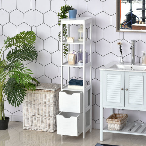 Rootz Bathroom Shelf Cabinet - Kitchen Cabinet - Storage Organizer - Space-Saving Design - 30L x 30W x 144H cm