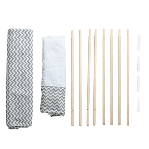 Rootz Tipi Play Tent for Children - Kids Tent - Indoor/Outdoor Teepee - Lockable Door & Window - 1.2m x 1.2m x 1.55m