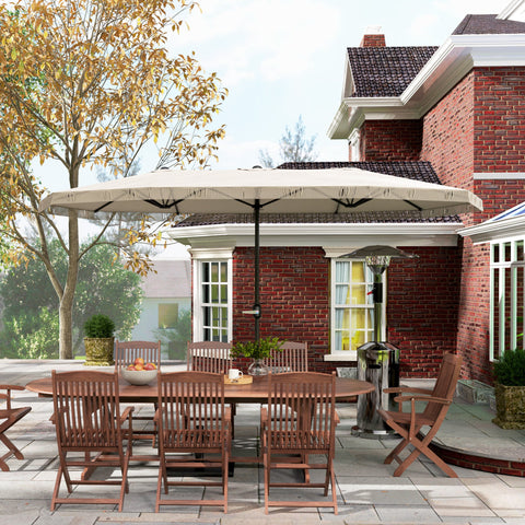 Rootz Double Garden Pavilion - Outdoor Canopy - Sun Shelter - UV Protection - 450 x 265 x 260 cm