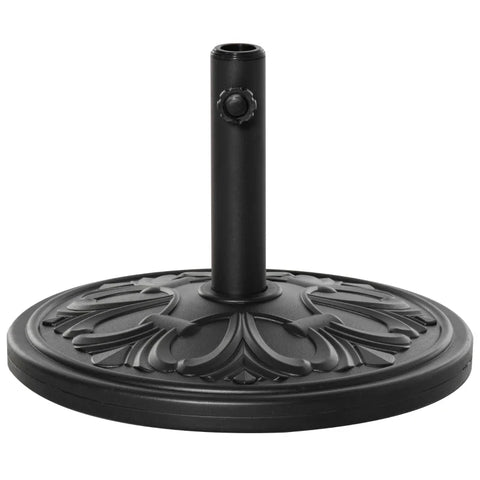 Rootz Parasol Base - Sun Umbrella - Weight Stand Holder - Outdoor - Garden - Black - 48 cm x 48 cm x 34 cm