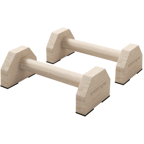Rootz Beech Wood Push-Up Bars - Training Handles - Exercise Holds - Supports up to 120kg - 30cm x 13cm x 10cm