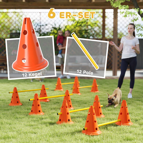 Rootz Agility Set Dogs - Dog Training Equipment - Canine Fitness Gear - Enhances Concentration - 80cm x 22.5cm x 30cm
