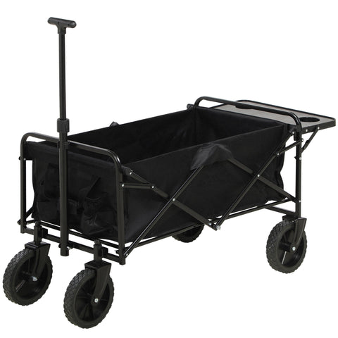Rootz Foldable Garden Cart - Beach Trolley - Utility Wagon - Relieves Shoulders - 117x51x100cm