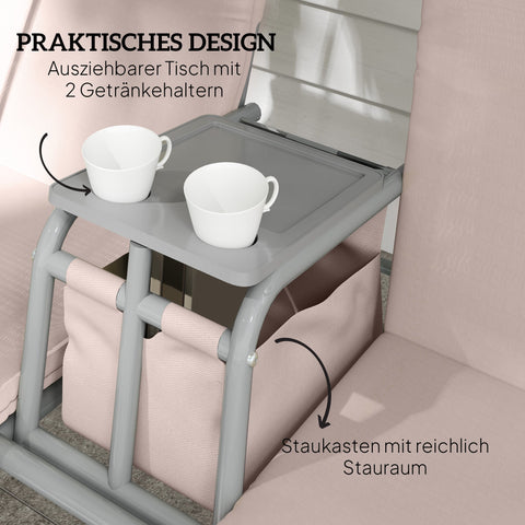 Rootz Hollywood Swing - Garden Swing - 2-Seater Patio Swing - Water-Repellent Sunroof - 175cm x 112cm x 165cm