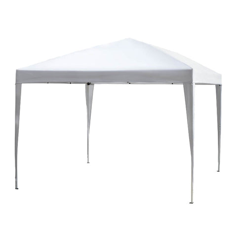 Rootz Gazebo - Pop-up Folding Gazebo - Garden Gazebo - Foldable Party Tent - Garden Tent - UV Protection - Steel + Oxford - White - 2.95 x 2.95 m