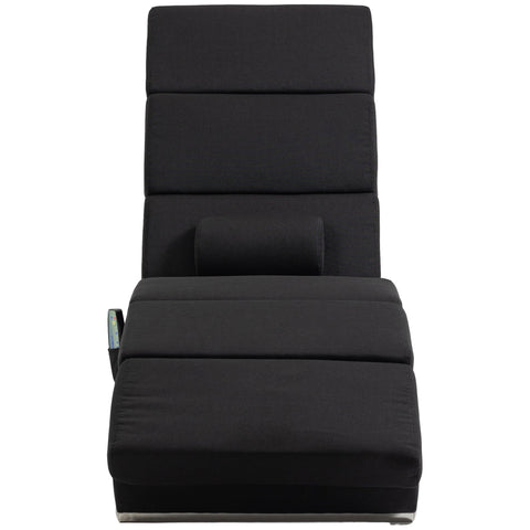 Rootz Ergonomic Massage Chair - Relaxation Chair - Deck Chair - Heating Function - 56 x 168 x 84 cm - Remote Control Included