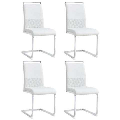 Rootz Dining Chairs Set - Modern Seating - Faux Leather - Comfort Support - 42L x 45W x 95H cm - Water-Repellent Finish