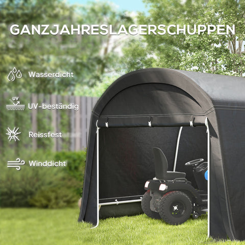 Rootz Garden Shed - Tool Tent - Set Up Garage - Waterproof - UV-Resistant - 300cm x 600cm x 230cm - Durable Protection
