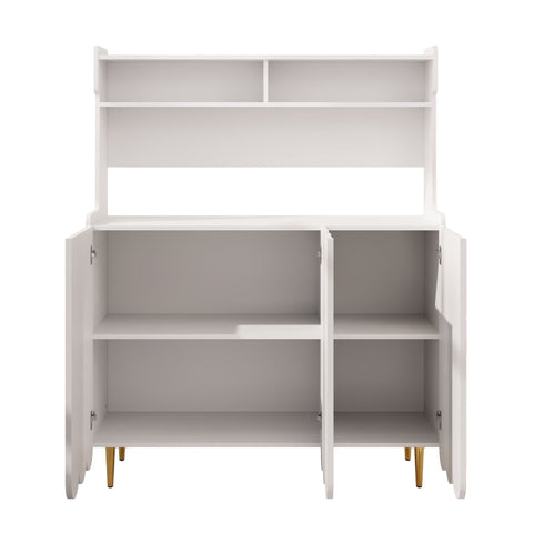 Rootz Modern Sideboard - Buffet Cabinet - Storage Console - Elegant Golden Legs - 120 x 40 x 150.8 cm