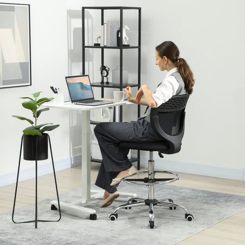 Rootz Office Chair - Work Chair - Desk Chair - Height Adjustable - Padded Comfort - Black - 59cm x 59cm x 106-126cm