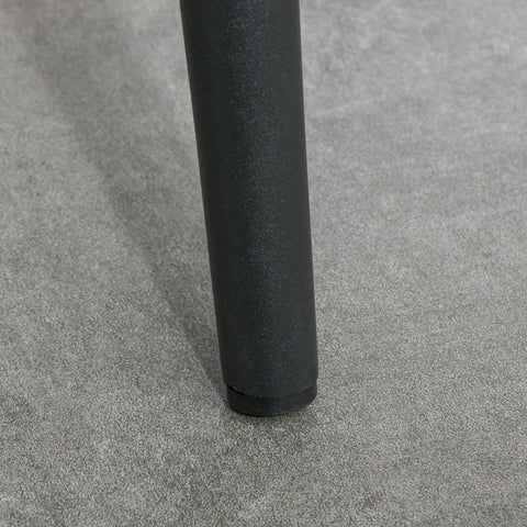 Rootz Set of 2 Dining Chairs - Kitchen Chairs - Velvet Upholstered - Comfort & Style - Metal Legs - 50W x 56.5D x 85H cm - Gray