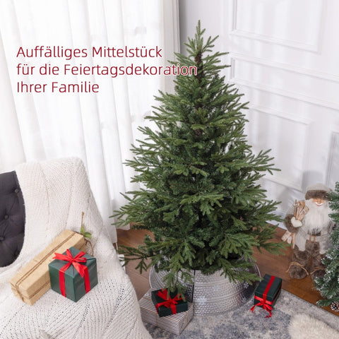 Rootz Christmas Tree - Artificial Pine Tree - Lifelike Branches - Easy Assembly - Flame-Resistant - Metal Base - Green - Ø95 x 150H cm
