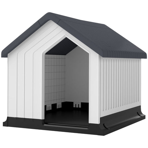 Rootz Dog House Cave - Outdoor Retreat - Waterproof - Sloping Roof - Plastic - Easy to Clean - Small Dogs - 62cm x 61cm x 60cm