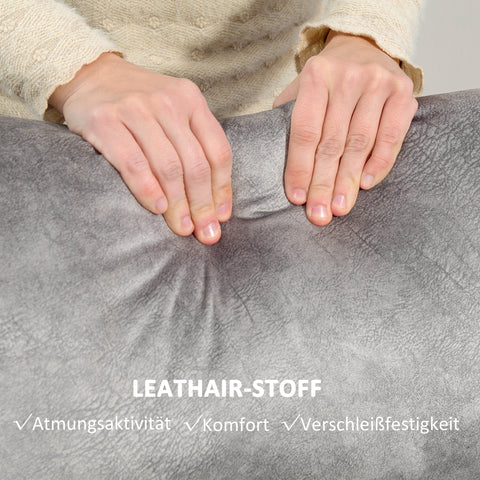 Rootz Double Seat Armchair - Relaxation Chair - Adjustable Recliner - Ultimate Comfort - 118cm x 95cm x 101cm - Grey Fabric Cover