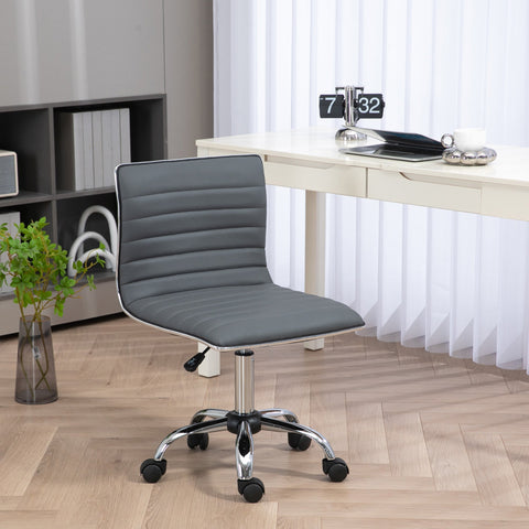 Rootz Swivel Chair - Office Chair - Salon Seat - Height Adjustable 43-55 cm - Faux Leather Comfort - 48L x 52W x 78-90H cm