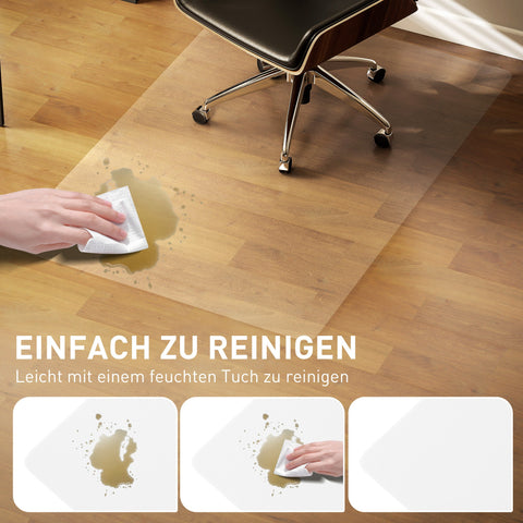 Rootz Non-Slip Floor Protection Mat - Chair Floor Protector - Transparent Office Mat - Noise Reduction - 100cm x 150cm x 1.5mm