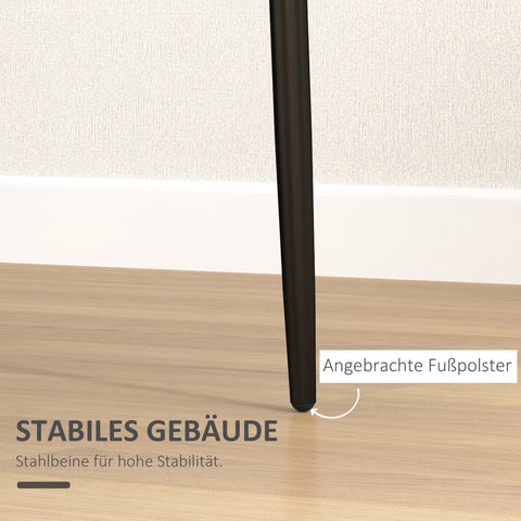 Rootz 4 Set Dining Chairs - Armless Chairs - Upholstered Seat - Lumbar Support - 41cm x 50cm x 97cm