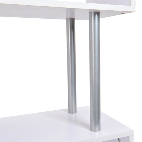Rootz Standing Shelf 4 Compartments - Room Divider - Wall Shelf - Space-Saving - 80x30x145 cm
