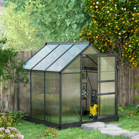 Rootz Polycarbonate Greenhouse - Winter Greenhouse - Garden Shelter - UV Resistant - 190 x 192 x 201 cm