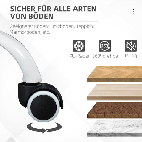 Rootz Office Chair - Desk Chair - Swivel Chair - Skin-Friendly Fabric - Adjustable Height - 65cm x 74cm x 119cm